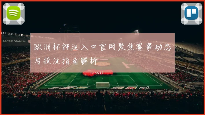 欧洲杯押注入口官网聚焦赛事动态与投注指南解析